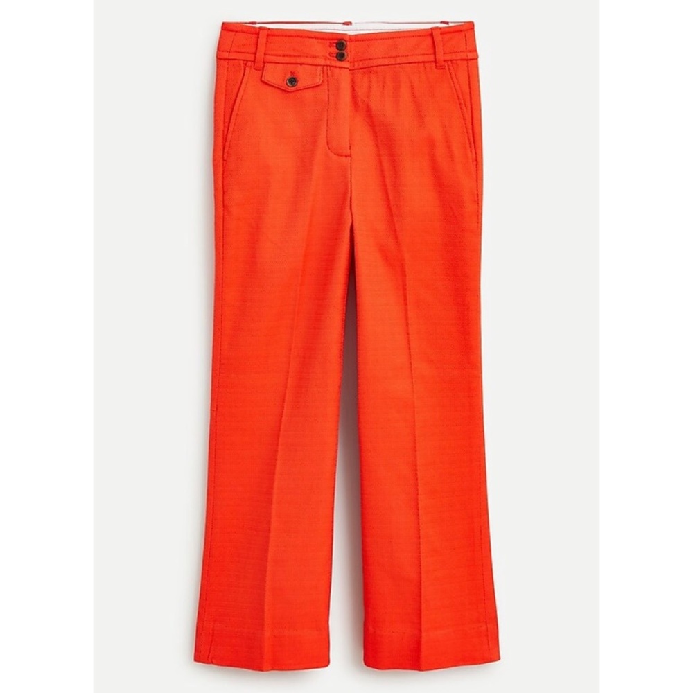 🍊 J CREW High Waisted Kick Out Crop Pant in Grasscloth.